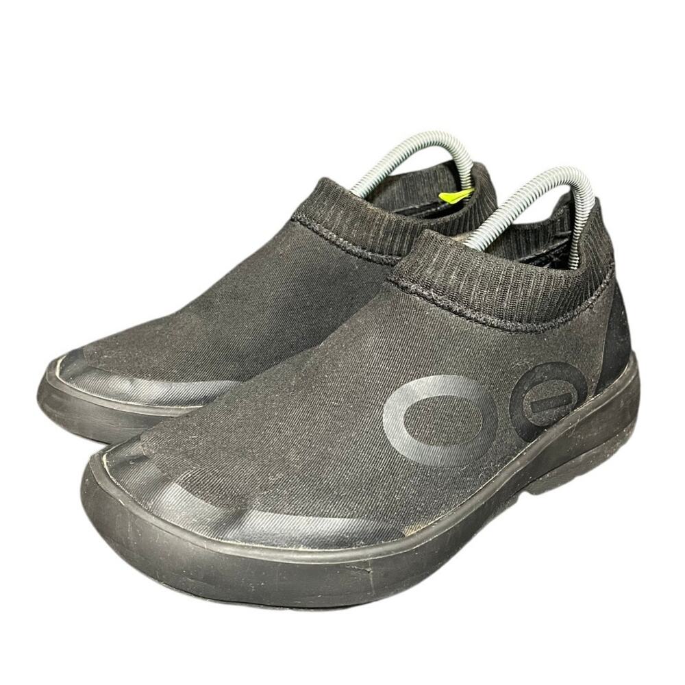 OOFOS Oomg eeZee‎ Mid Knit Shoe Recovery Sneaker in Black Men's Size 10